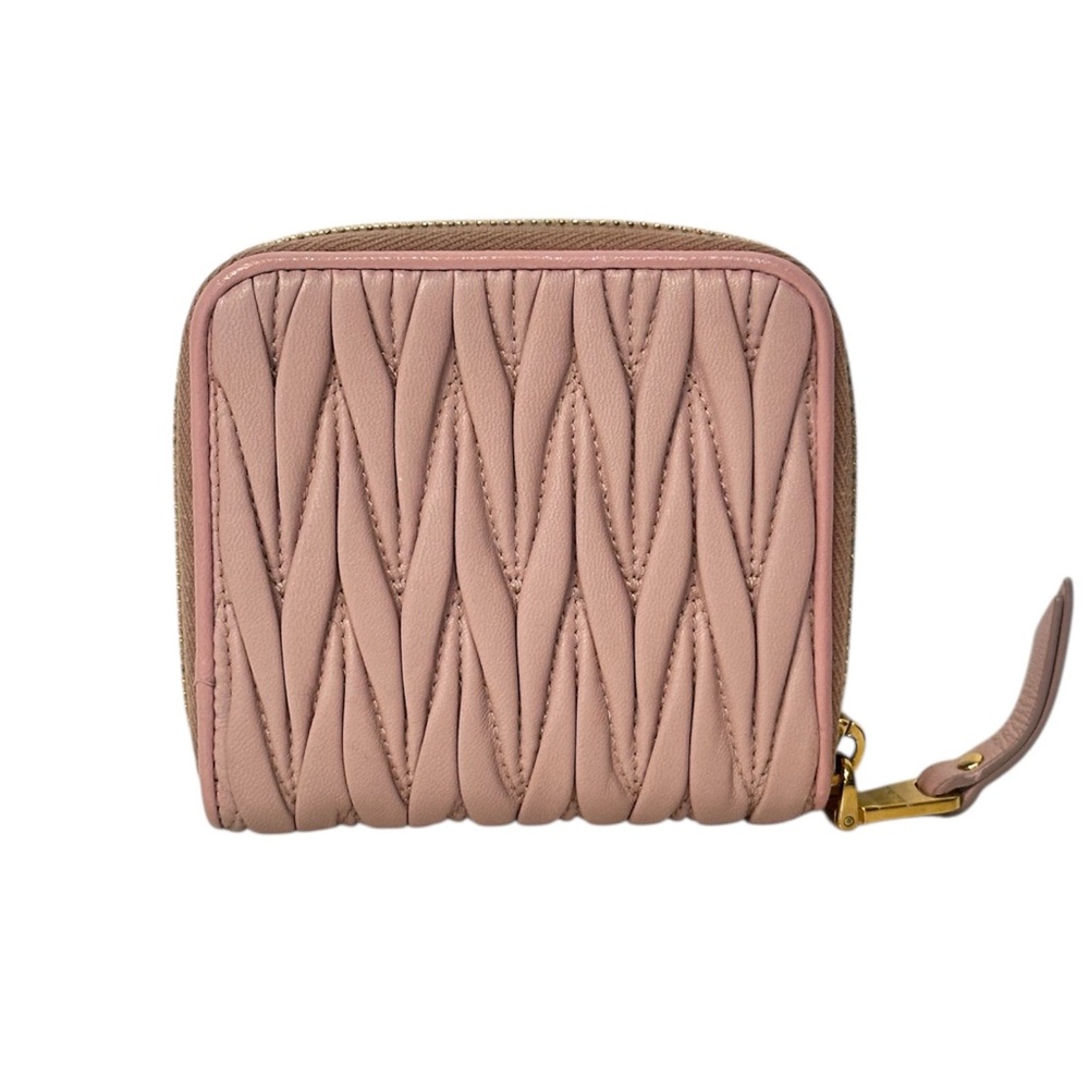 Miu Miu Small Matelasse Nappa Leather Wallet - Picture 2 of 9